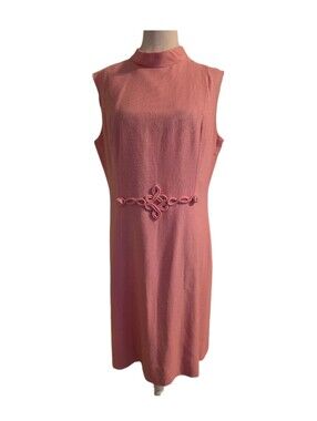 Vintage Best & Co Fifth Avenue New York 1960s Pink Sheath Dress Sz 18 NWT